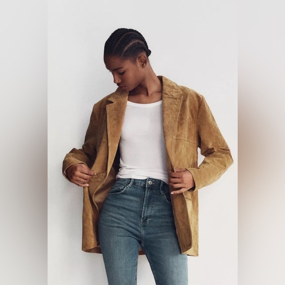 ZARA SUEDE BLAZER - Picture 3 of 9